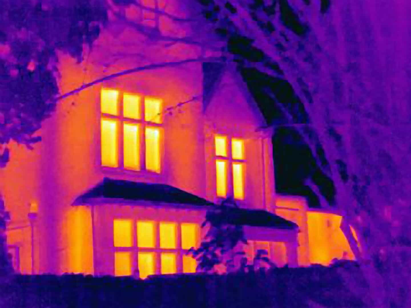 thermal image of house Large verre scellée